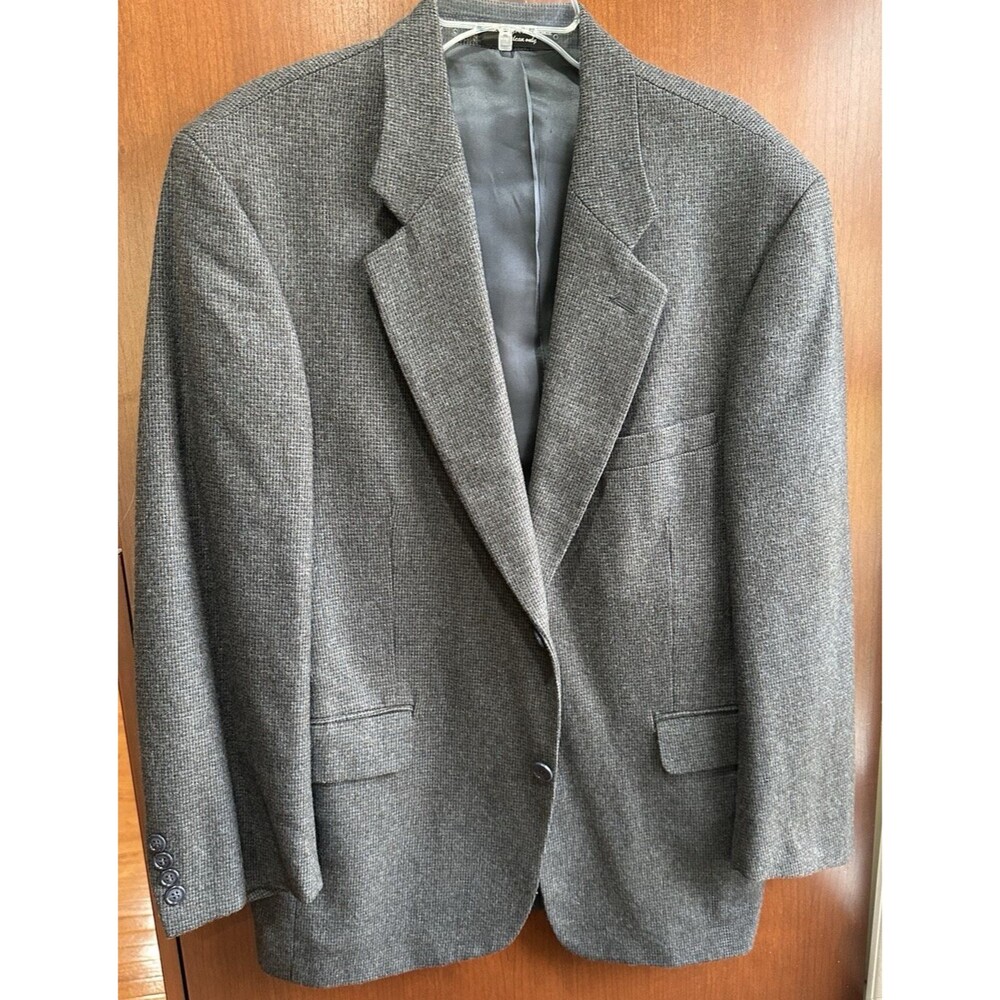 Gianfranco Ruffini Italy Camel Hair Blend Blazer Men's 40S Gray Two Button Jacke